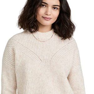 Madewell Oatmeal Belfiore Ribbed Pullover Sweater Size M